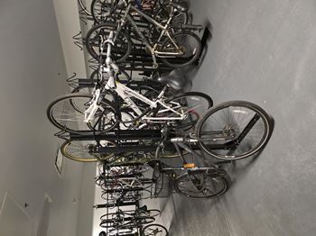 Bike storage room at Valo Apartments in the Southwest Waterfront neighborhood of Washington, DC 20024